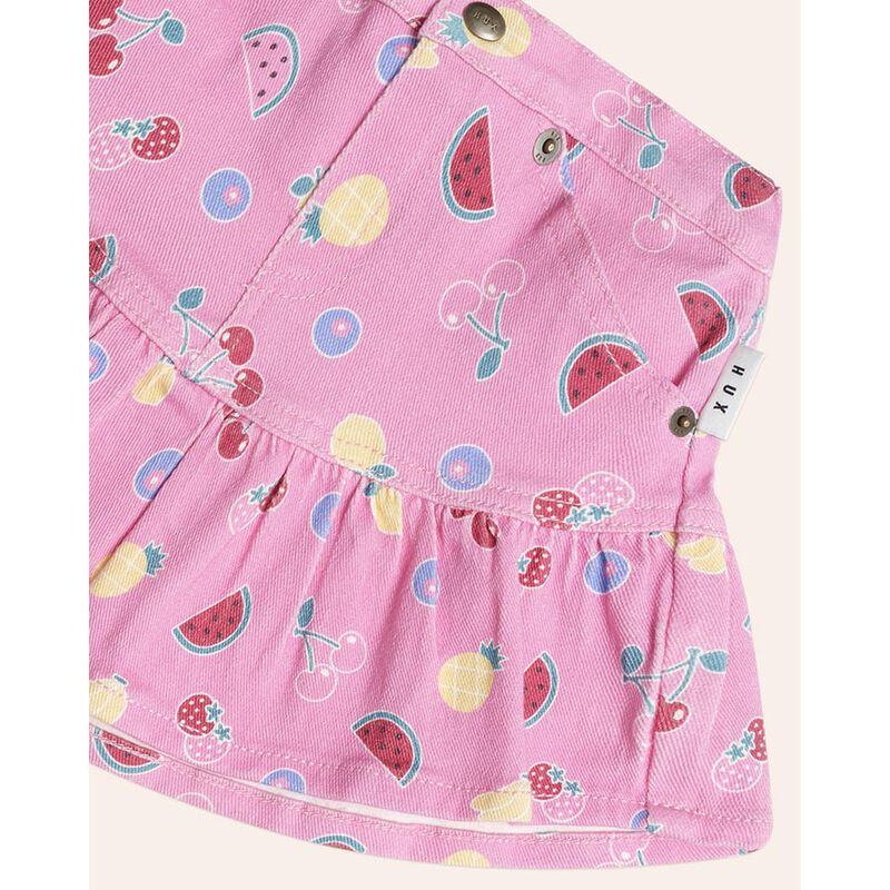 Huxbaby Pink Fruit Emoji Frilly Skirt 1-2Y image number 2